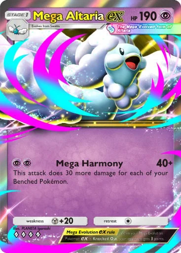 Mega Altaria ex 107/429, carta do Pacote Deluxe Mega (Pokémon TCG Pocket)