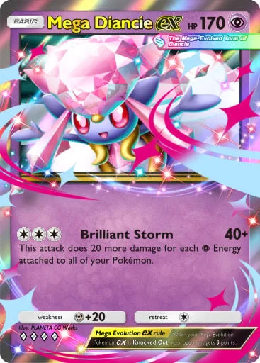Mega Diancie ex 114/429, carta do Pacote Deluxe Mega (Pokémon TCG Pocket)