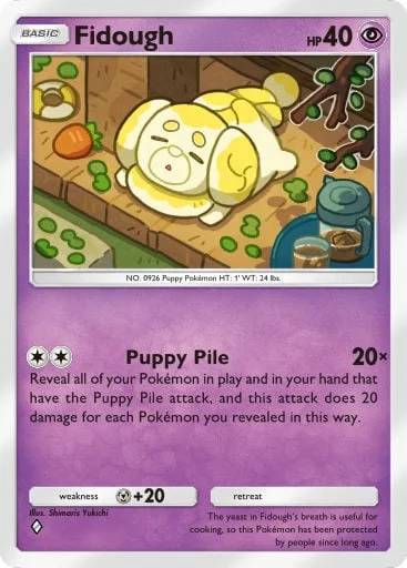 Fidough 117/429, carta do Pacote Deluxe Mega (Pokémon TCG Pocket)