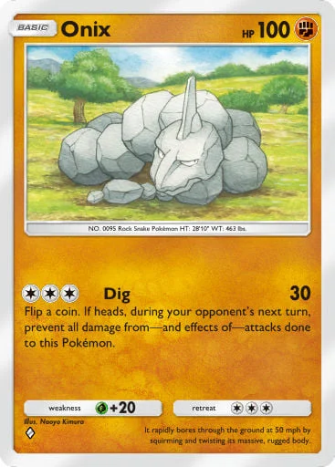Onix 122/429, carta do Pacote Deluxe Mega (Pokémon TCG Pocket)