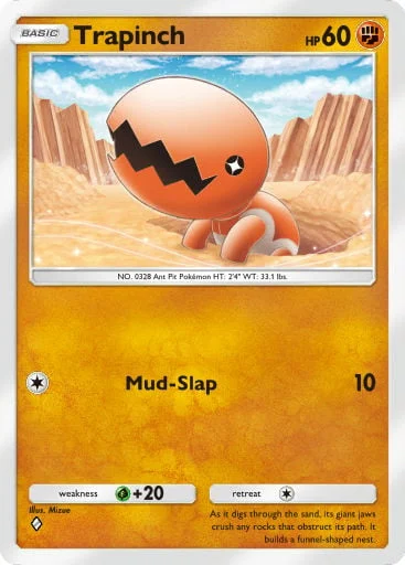 Trapinch 124/429, carta do Pacote Deluxe Mega (Pokémon TCG Pocket)