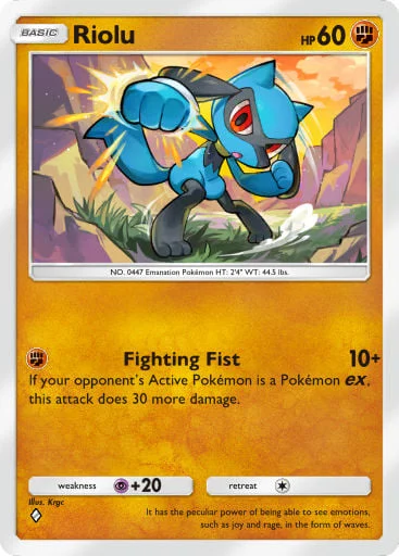 Riolu 126/429, carta do Pacote Deluxe Mega (Pokémon TCG Pocket)