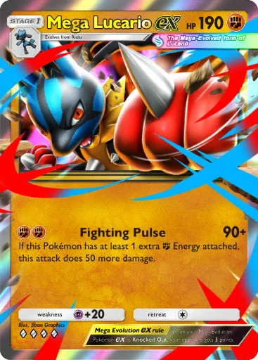 Mega Lucario ex 127/429, carta do Pacote Deluxe Mega (Pokémon TCG Pocket)