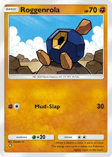 Roggenrola 129/429, carta do Pacote Deluxe Mega (Pokémon TCG Pocket)