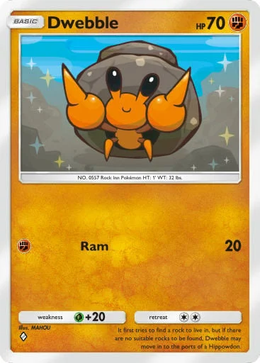 Dwebble 132/429, carta do Pacote Deluxe Mega (Pokémon TCG Pocket)