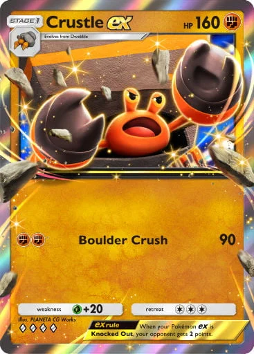 Crustle ex 133/429, carta do Pacote Deluxe Mega (Pokémon TCG Pocket)