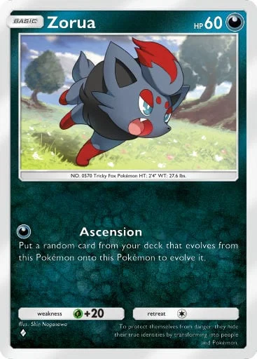 Zorua 145/429, carta do Pacote Deluxe Mega (Pokémon TCG Pocket)