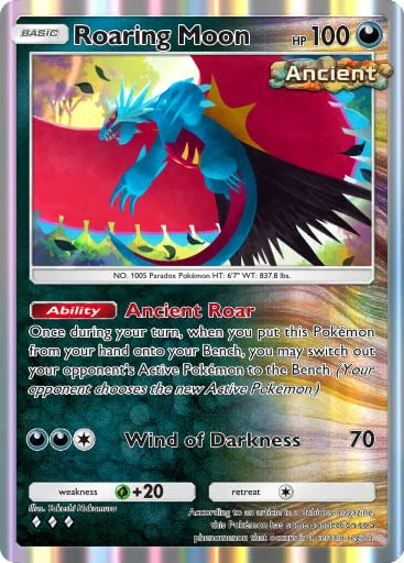 Roaring Moon 152/429, carta do Pacote Deluxe Mega (Pokémon TCG Pocket)