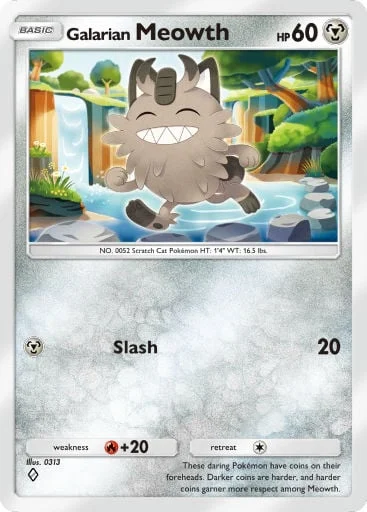Galarian Meowth 153/429, carta do Pacote Deluxe Mega (Pokémon TCG Pocket)