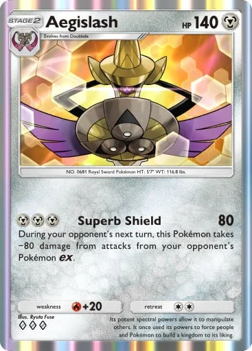 Aegislash 163/429, carta do Pacote Deluxe Mega (Pokémon TCG Pocket)