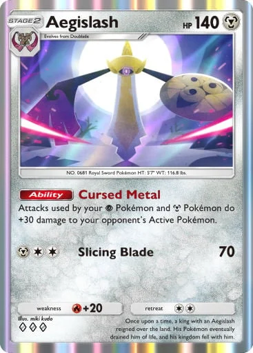 Aegislash 164/429, carta do Pacote Deluxe Mega (Pokémon TCG Pocket)
