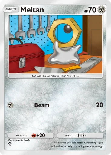 Meltan 165/429, carta do Pacote Deluxe Mega (Pokémon TCG Pocket)