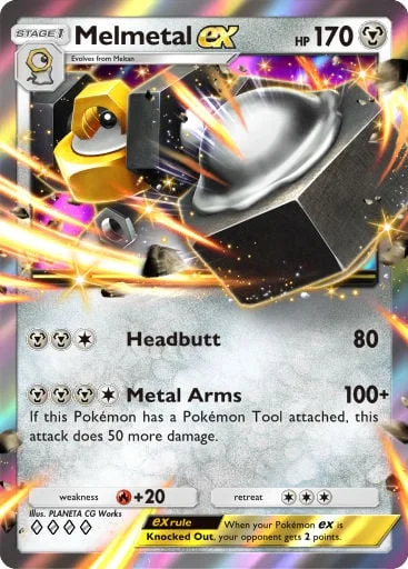 Melmetal ex 166/429, carta do Pacote Deluxe Mega (Pokémon TCG Pocket)