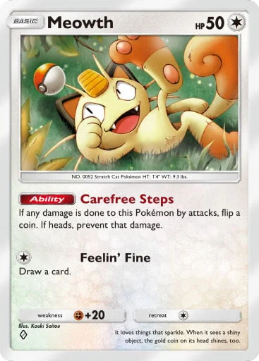 Meowth 180/429, carta do Pacote Deluxe Mega (Pokémon TCG Pocket)