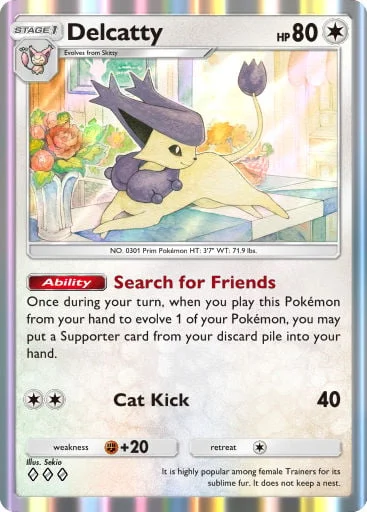 Delcatty 185/429, carta do Pacote Deluxe Mega (Pokémon TCG Pocket)