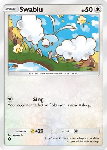 Swablu 186/429, carta do Pacote Deluxe Mega (Pokémon TCG Pocket)