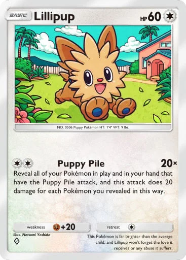 Lillipup 189/429, carta do Pacote Deluxe Mega (Pokémon TCG Pocket)