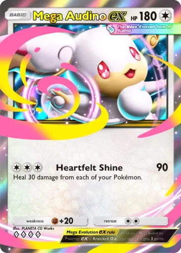 Mega Audino ex 190/429, carta do Pacote Deluxe Mega (Pokémon TCG Pocket)