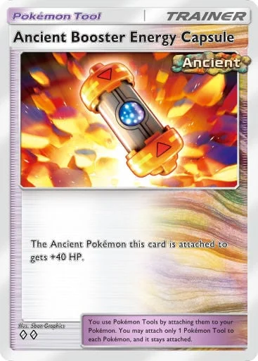 Ancient Booster Energy Capsule 207/429, carta do Pacote Deluxe Mega (Pokémon TCG Pocket)