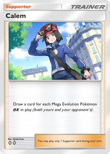 Calem 215/429, carta do Pacote Deluxe Mega (Pokémon TCG Pocket)