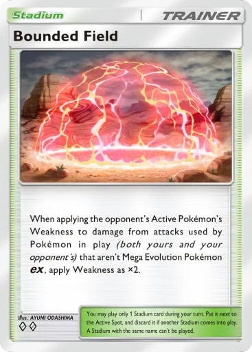 Bounded Field 230/429, carta do Pacote Deluxe Mega (Pokémon TCG Pocket)