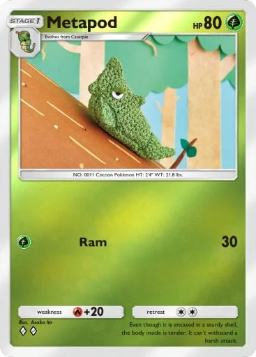 Metapod 240/429, carta do Pacote Deluxe Mega (Pokémon TCG Pocket)