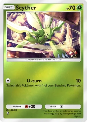 Scyther 242/429, carta do Pacote Deluxe Mega (Pokémon TCG Pocket)