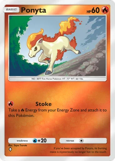 Ponyta 261/429, carta do Pacote Deluxe Mega (Pokémon TCG Pocket)