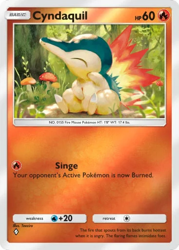 Cyndaquil 262/429, carta do Pacote Deluxe Mega (Pokémon TCG Pocket)