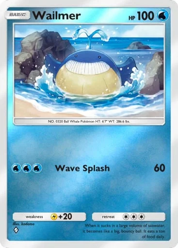 Wailmer 281/429, carta do Pacote Deluxe Mega (Pokémon TCG Pocket)