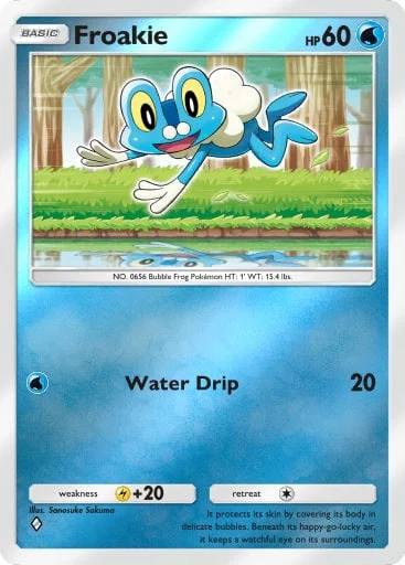 Froakie 283/429, carta do Pacote Deluxe Mega (Pokémon TCG Pocket)