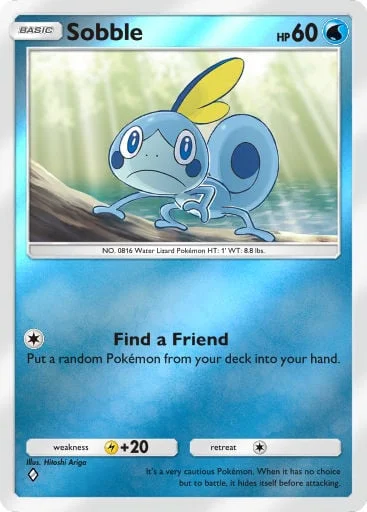 Sobble 285/429, carta do Pacote Deluxe Mega (Pokémon TCG Pocket)