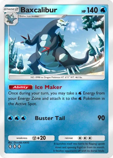 Baxcalibur 290/429, carta do Pacote Deluxe Mega (Pokémon TCG Pocket)