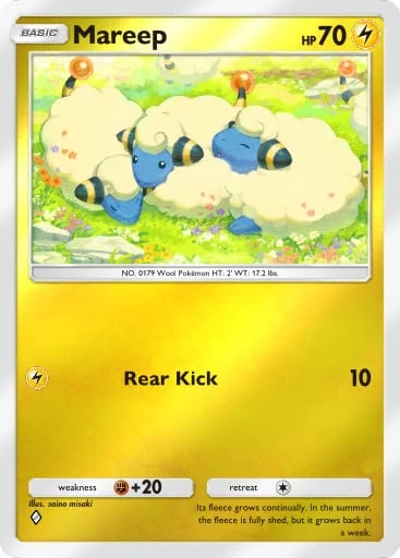 Mareep 295/429, carta do Pacote Deluxe Mega (Pokémon TCG Pocket)