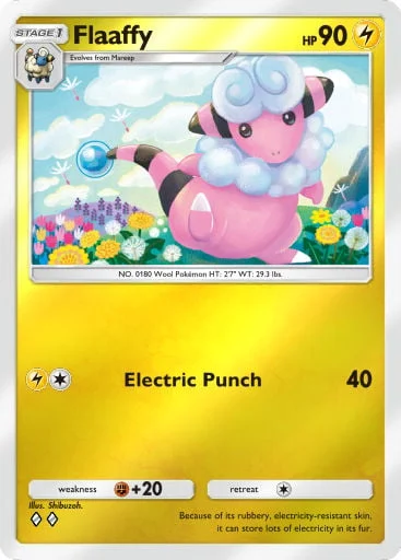Flaaffy 296/429, carta do Pacote Deluxe Mega (Pokémon TCG Pocket)