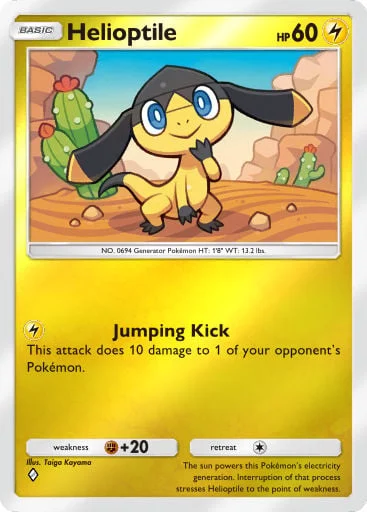 Helioptile 298/429, carta do Pacote Deluxe Mega (Pokémon TCG Pocket)