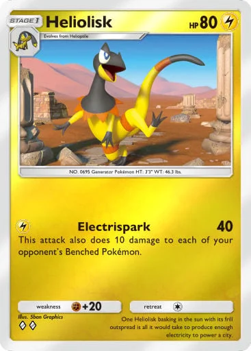 Heliolisk 299/429, carta do Pacote Deluxe Mega (Pokémon TCG Pocket)