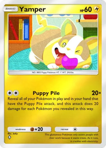 Yamper 300/429, carta do Pacote Deluxe Mega (Pokémon TCG Pocket)