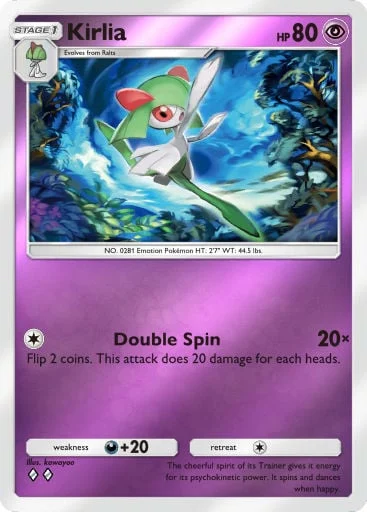 Kirlia 305/429, carta do Pacote Deluxe Mega (Pokémon TCG Pocket)