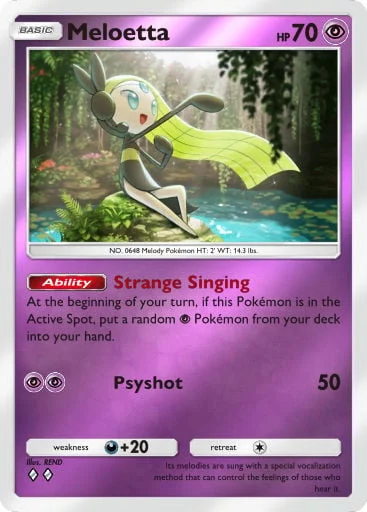 Meloetta 309/429, carta do Pacote Deluxe Mega (Pokémon TCG Pocket)