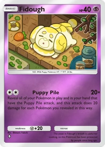 Fidough 312/429, carta do Pacote Deluxe Mega (Pokémon TCG Pocket)