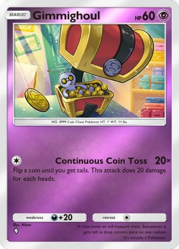 Gimmighoul 315/429, carta do Pacote Deluxe Mega (Pokémon TCG Pocket)