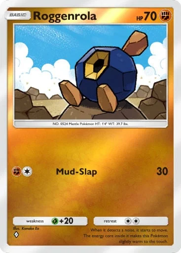 Roggenrola 319/429, carta do Pacote Deluxe Mega (Pokémon TCG Pocket)