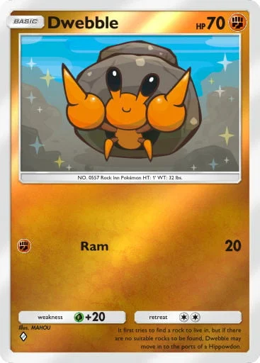 Dwebble 321/429, carta do Pacote Deluxe Mega (Pokémon TCG Pocket)