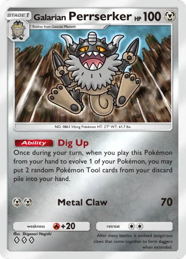 Galarian Perrserker 335/429, carta do Pacote Deluxe Mega (Pokémon TCG Pocket)