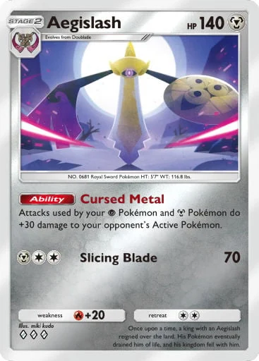 Aegislash 341/429, carta do Pacote Deluxe Mega (Pokémon TCG Pocket)