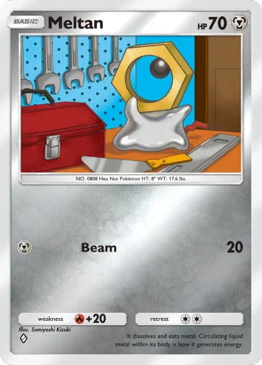 Meltan 342/429, carta do Pacote Deluxe Mega (Pokémon TCG Pocket)