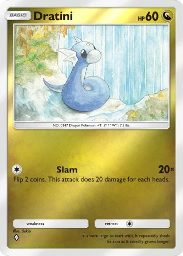 Dratini 343/429, carta do Pacote Deluxe Mega (Pokémon TCG Pocket)