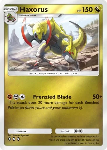 Haxorus 348/429, carta do Pacote Deluxe Mega (Pokémon TCG Pocket)