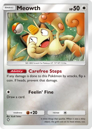 Meowth 352/429, carta do Pacote Deluxe Mega (Pokémon TCG Pocket)